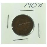 1908 Indian head penny