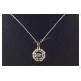 Sterling silver CZ necklace 18in