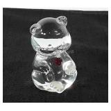 Fenton glass art bear, 3.5"