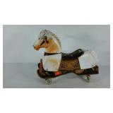 Ride-on horse, 9" to seat, age wear as shown
