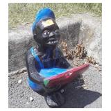 Black Memorabilia,  concrete Statue figure,  12"