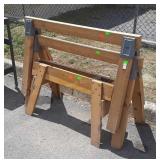 Three nice Saw Horses, 2 matched as a set,