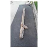 Barn Beam Hook, 4x4 Saw mill cut post 7ft long,