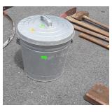 Galvanized Ash Pail with Lid