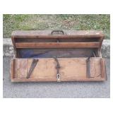 Antique wooden Carpenters Tool Chest, 33" long