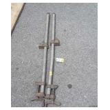 Pair of Pipe Clamps, about 32" long