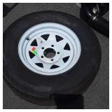 Trailer Tire with Wheel, 5 lug wheel, Rainer
