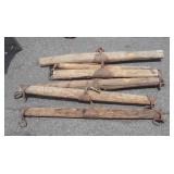 6 Antique Horse Hitch Single Tree