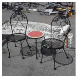 Cute 3pc light Wrought iron Outdoor Furniture