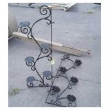 Pair of iron works candle or plant Stand racks,