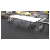 8ft poly Table, adjustable height, seller code AN