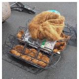 Four 30" window moss planter baskets, plus one