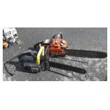 Two Chain Saws, Echo 452 gas, Hornet Electric