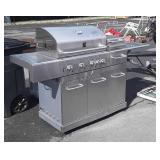 Kenmore Stainless Propane Grill, 4 main burners,