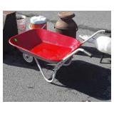 Older Homeowners Metal Gardening Wheel Barrow