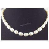 18 inch white freshwater cultured pearl necklace