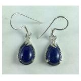Sterling silver 4.90 CT lapis Lazuli earrings