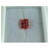 3.07ct padparadscha quartz 9×7 mm octagon gem
