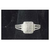 Size 6 sterling diamond accent ring