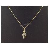 14k gold necklace, My best friend "Dogeared" 36in