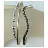 Three Sterling silver bracelets 24g