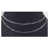 Two Sterling silver chains 18in