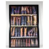 Cowboy boot poster in poster frame, 26x38