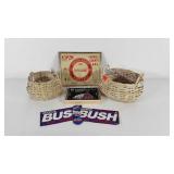Political memorabilia, Ham radio sign, baskets