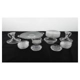 Glassware, candlewick pattern, includes dual