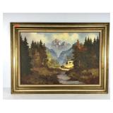 Julius Friedrich painting on canvas, framed