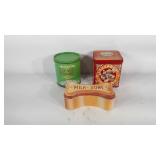 Advertisement tins, Milk Bone, Bremner Wafers,