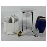 Home decor, includes vase, organizer on lazy