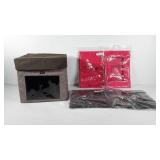 Thirty-one storage cube and five lids, two