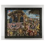 Lincoln presidential campaign train stop picture,