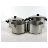 Revere copper clad cookware, 6 and 4 1/2 quart