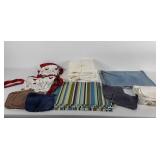 Kitchen linens, rooster aprons with pockets,