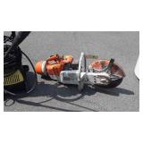 Stihl TS350 Concrete Saw, Starts up wants to keep
