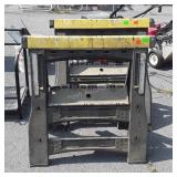 Two poly adjustable sawhorse stands