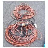 4 Electric extension cords, various guages and