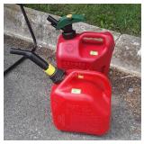 Two Gas Cans, 1.25 & 2 gallon sizes