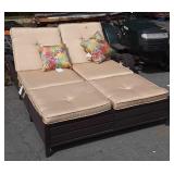 Double Chaise Lounge Outfit, aluminum framed base