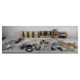 Curtain tie-backs, curtain rod holders, hardware,