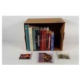 Archaeology books, fossils, dinosaurs, and rocks