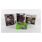 Puzzles, four boxed puzzles, three with cat theme