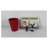 Home decor group, includes two framed bird prints