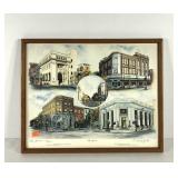 "The Square" print of downtown Frederick,