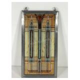 Painted glass suncatcher inspired by design of