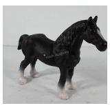 Cast iron horse coin bank, 9"