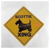 Scottie Xing metal sign, 16x16, wear as shown