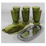 Kitchenwares, includes set of six avacado green